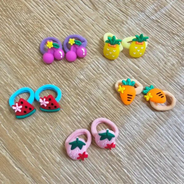Set de 5 pares de felpas con frutas