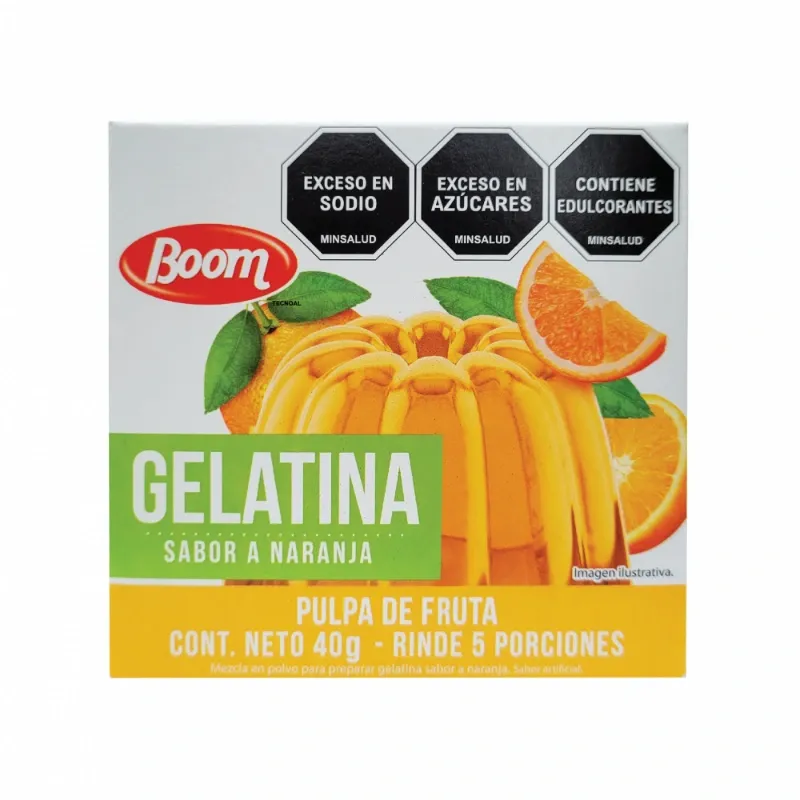 Gelatina sabor naranja Boom ( 40 g / 1.4 oz)