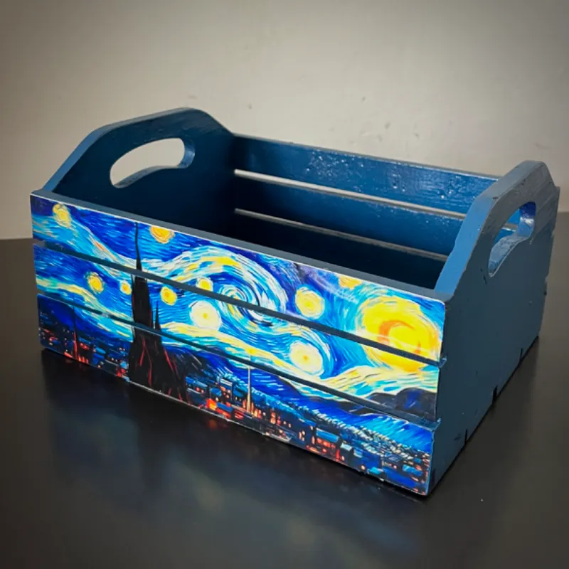 Organizador mediano con temática de Van Gogh