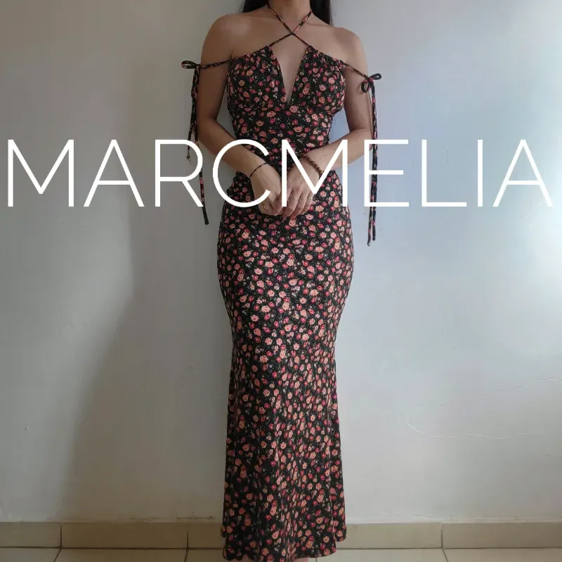 VESTIDO BOMBACHE CON LAZOS (ENCARGO)