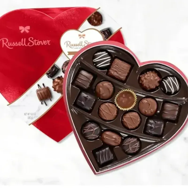 Caja de Bombones de Chocolate con forma de corazón