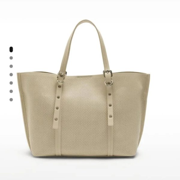 Bolso crema mediano