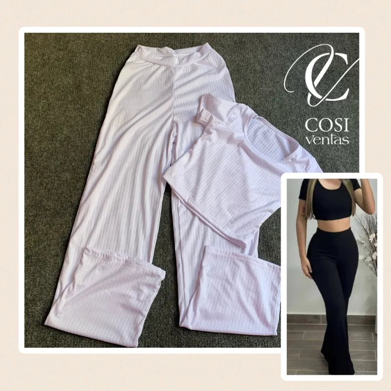 Juego de pantaloneta (cuello redondo) blanco