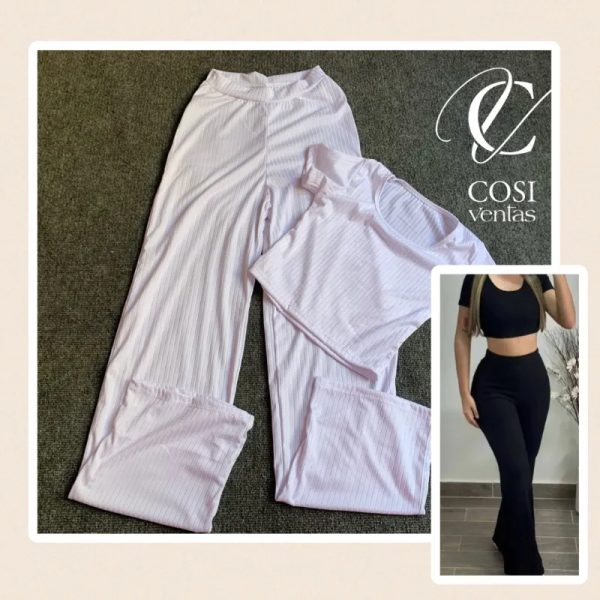 Juego de pantaloneta (cuello redondo) blanco