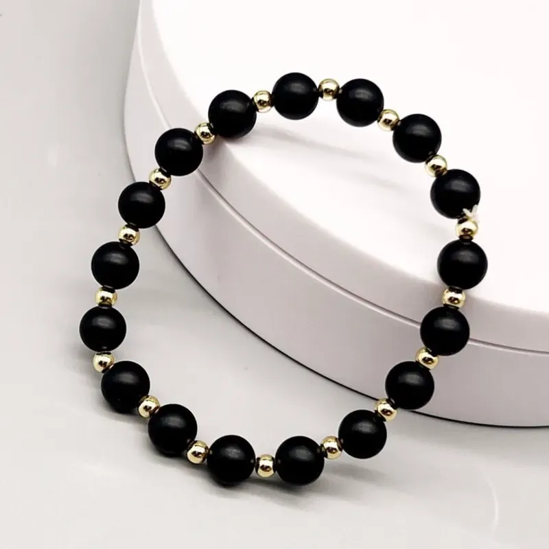 Pulso de perlas negras