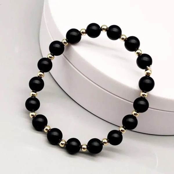Pulso de perlas negras