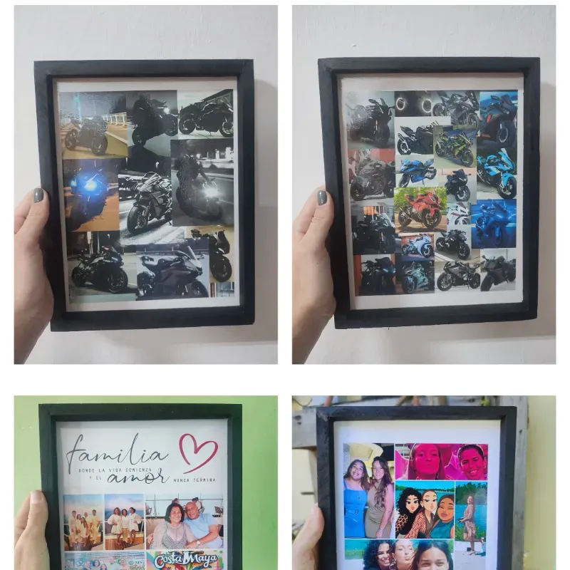 ️ Cuadros con el marco de madera negros