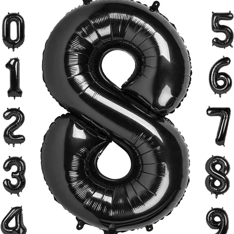 Globo foil número 8 negro