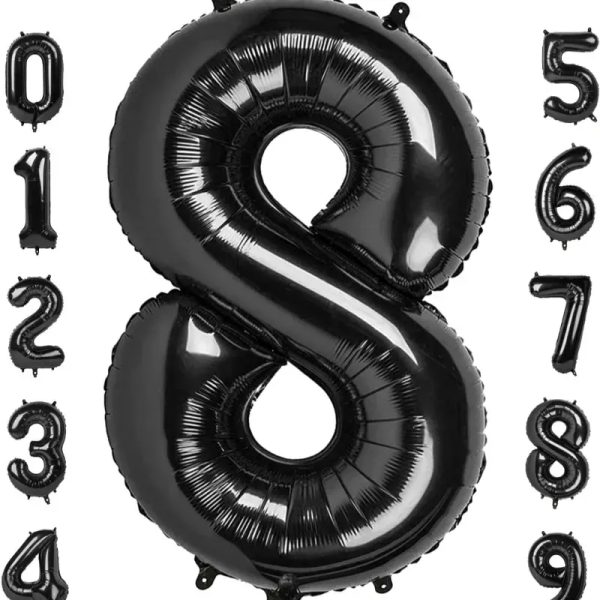 Globo foil número 8 negro