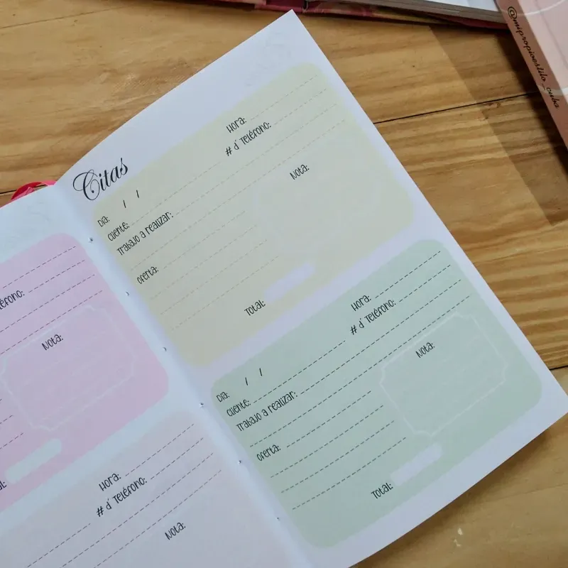 Agenda de citas arcoíris grande