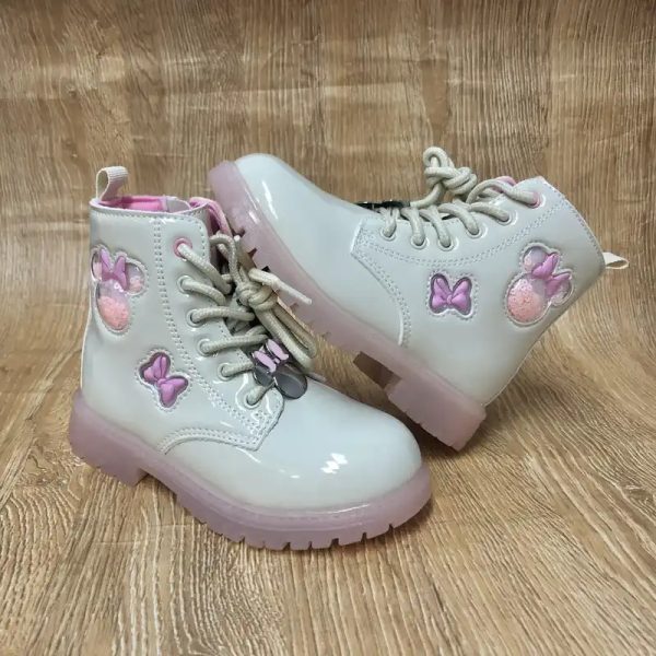 Botas de Minnie Mouse color blanco