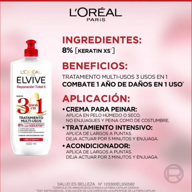 Tratamiento L'Oréal Paris Elvive RT5 500ml