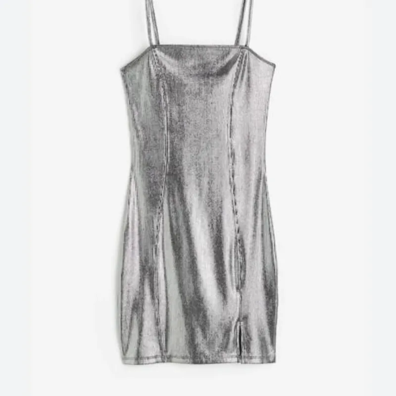Vestido H&M plateado