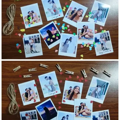 ️ Tendedero de hilo con tus fotos favoritas 