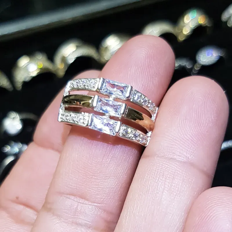 Anillo de plata 925 y oro 10k