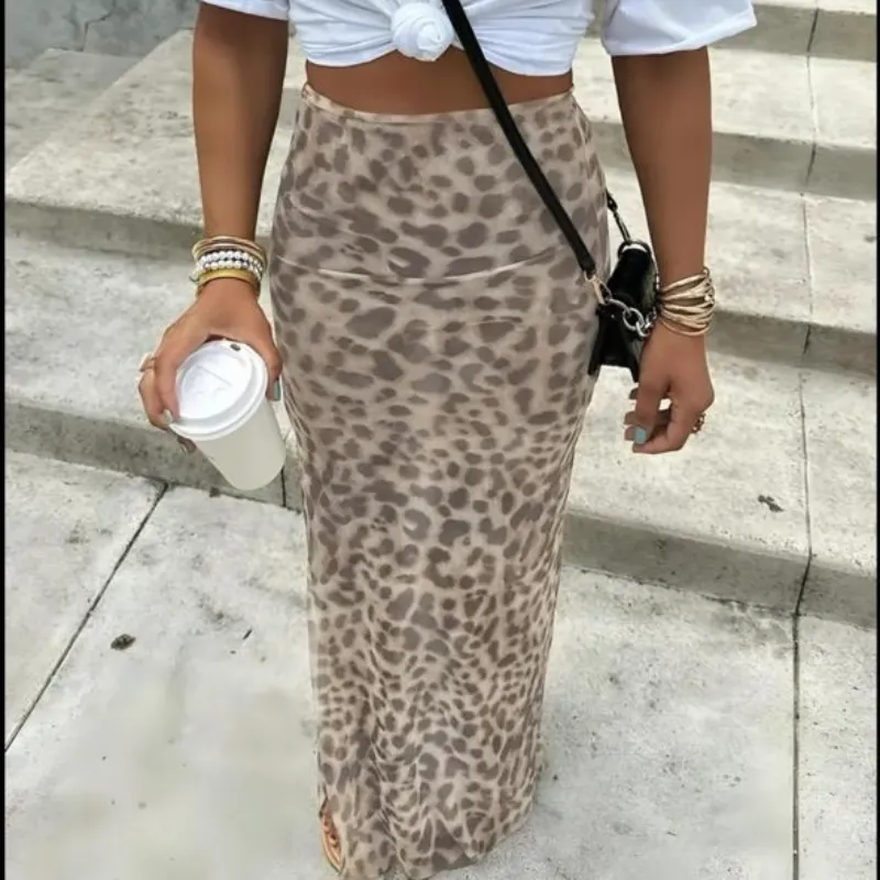 Falda estampado leopardo