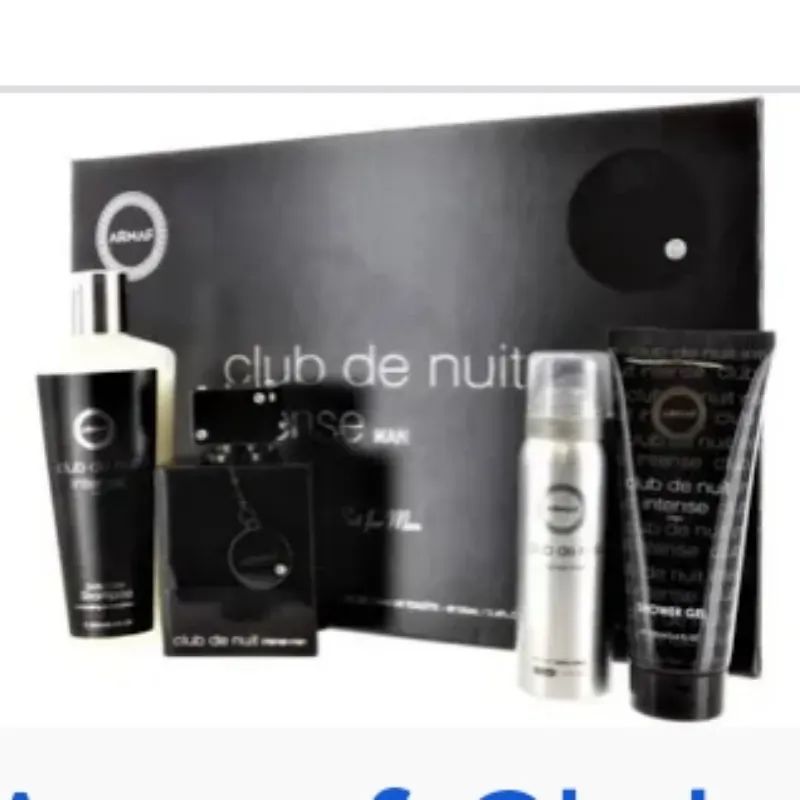 Club De Nuit Intense Gift Set Eau De Parmaf 3.6FL.OZ  Deoderant 1.7FL.OZ Shower Gel 3.4FL.OZ  Shampoo 8.4FL.OZ For Men