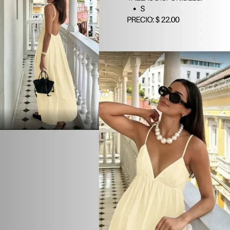 Vestido de espalda afuera