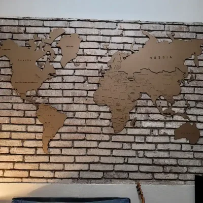 Mapa mundi en MDF