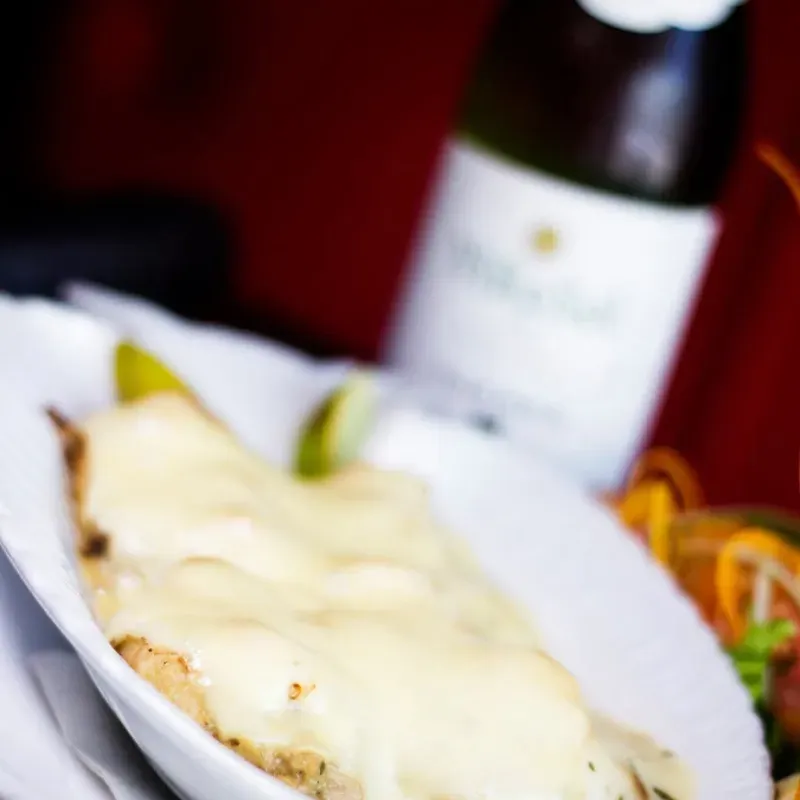 Rueda de Pescado a la Crema con Camaron