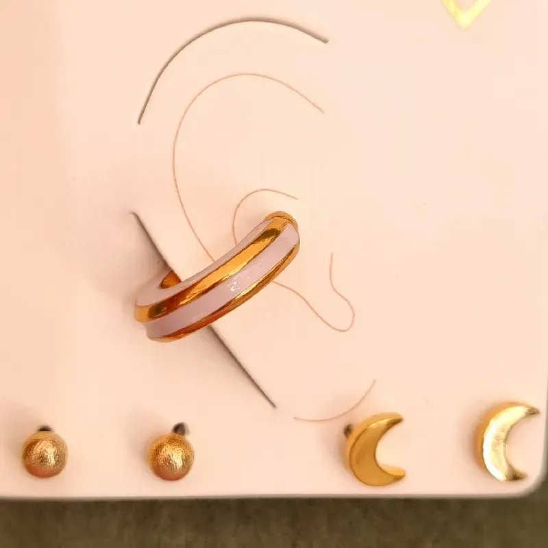 Set de 2 pares de topos + gitanilla pintada a mano