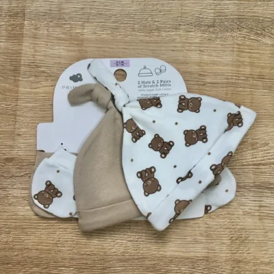 Pack de 2 gorros con guantes