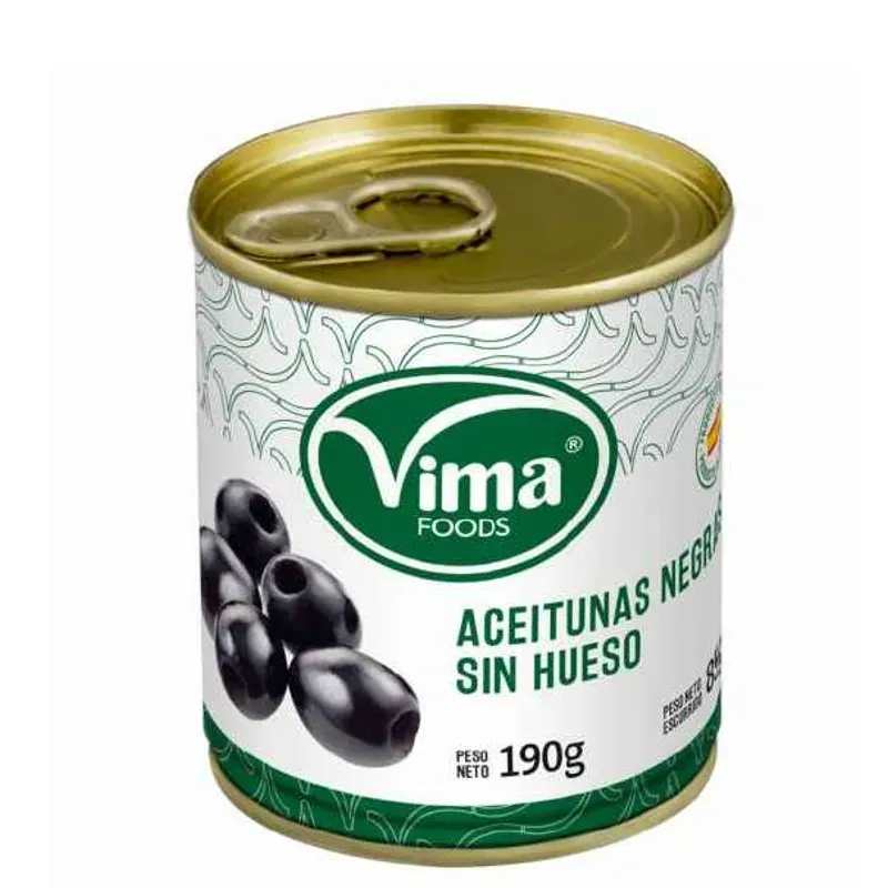 ACEITUNA NEGRA S/HUESO 190 GR C/24 UND 1000567 PRECIO 1.91