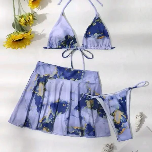  Bikini con falda — Morado