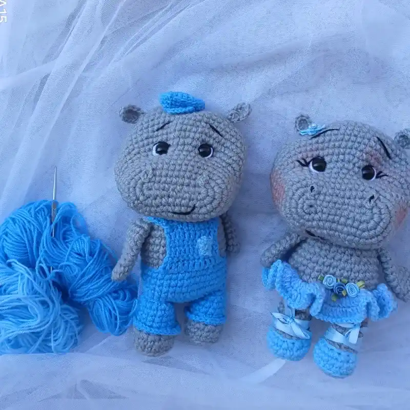 Los hipopótamos Bolo y Mimi.