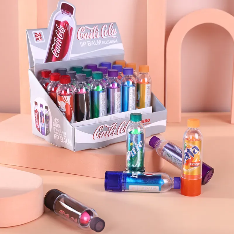 Bálsamo labial en barra de botella 