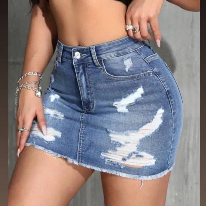 Falda denim