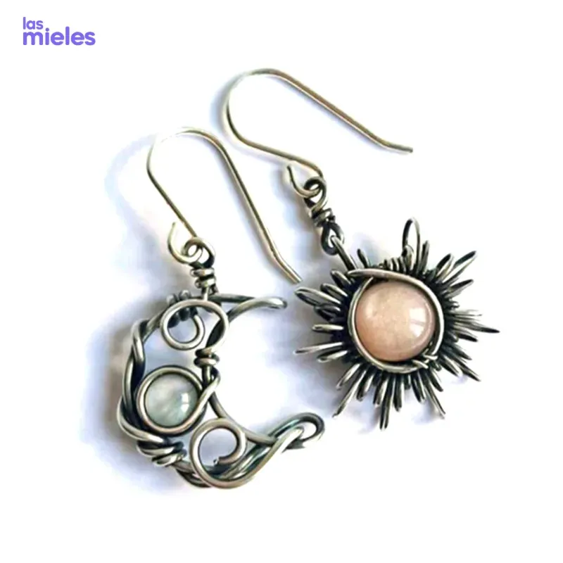 Aretes de sol y luna