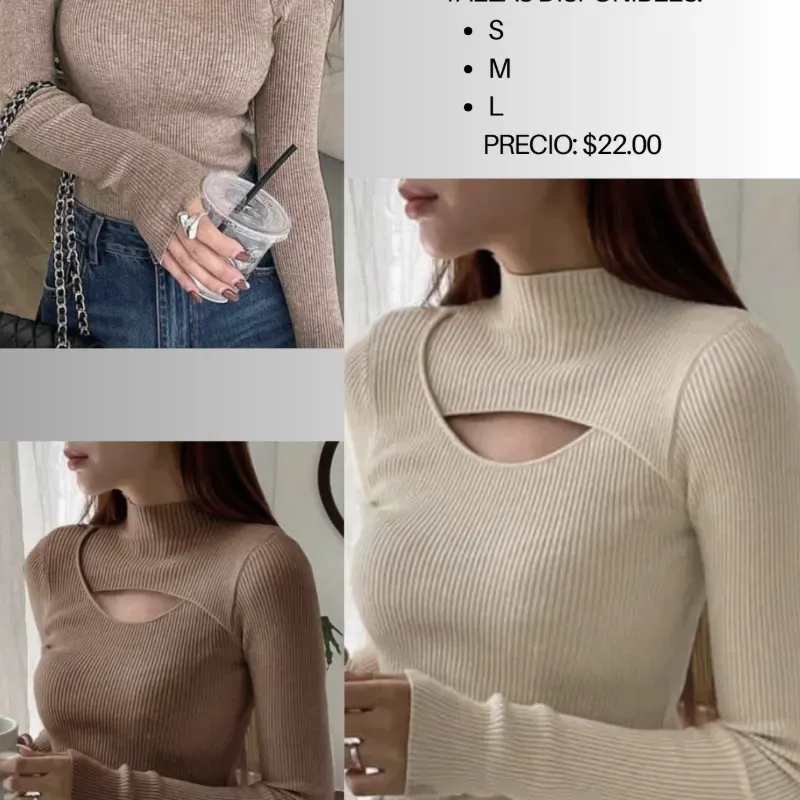 Suéter con abertura