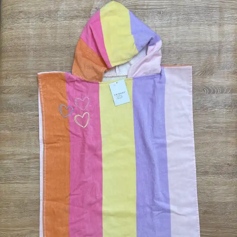 Toalla con gorro de colores