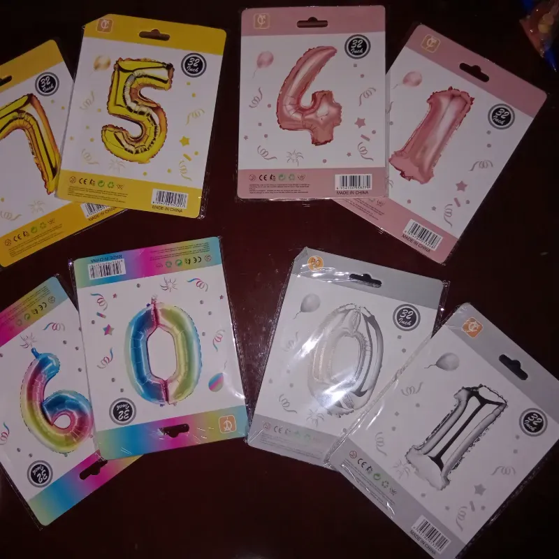 Globos de numeros 32"