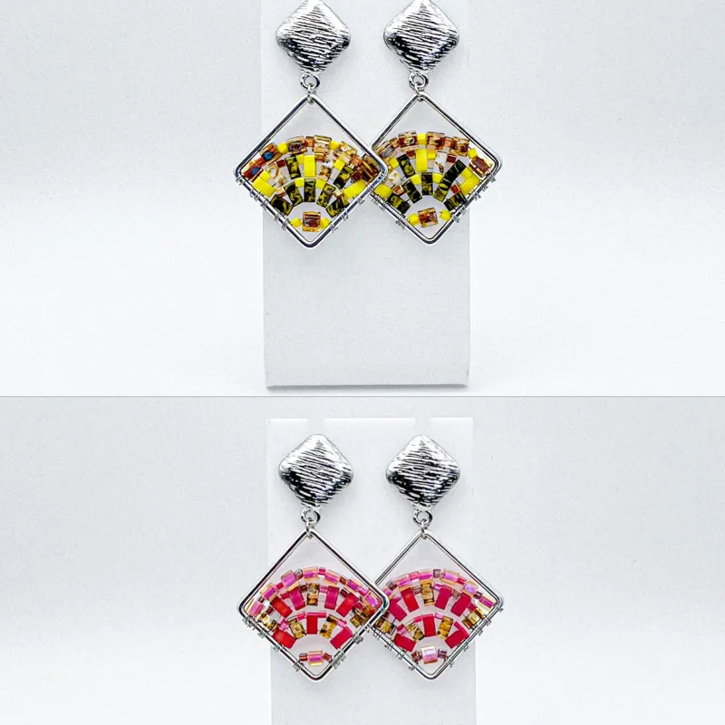 Aretes tejidos con alambre