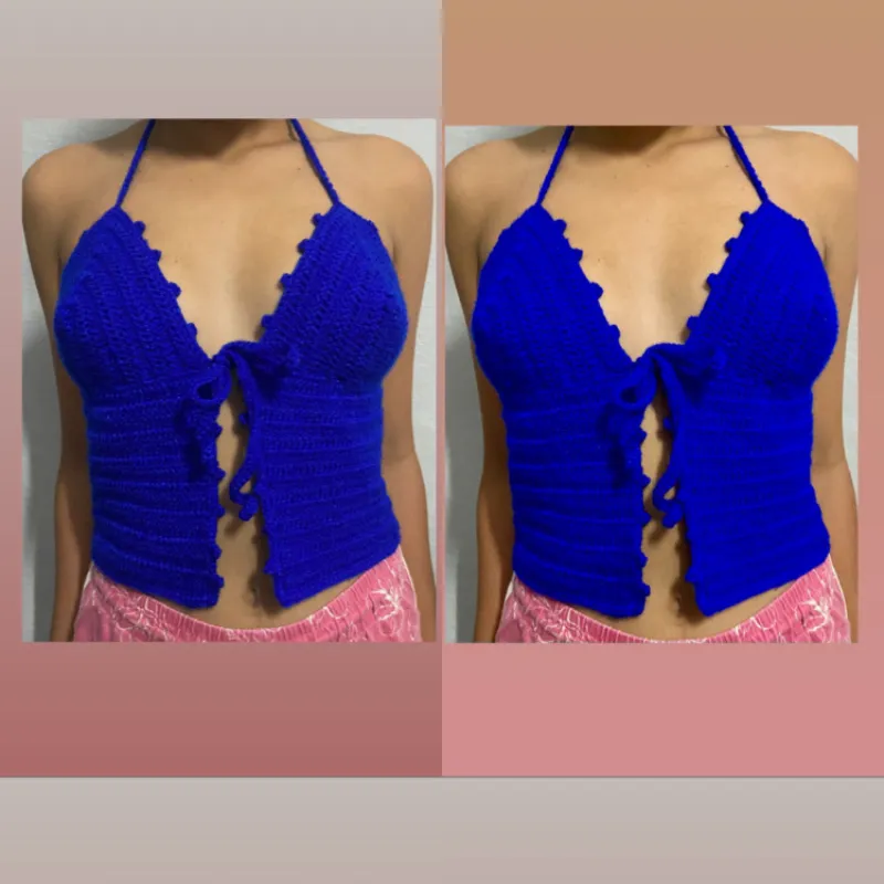 Top atado delante sin mangas