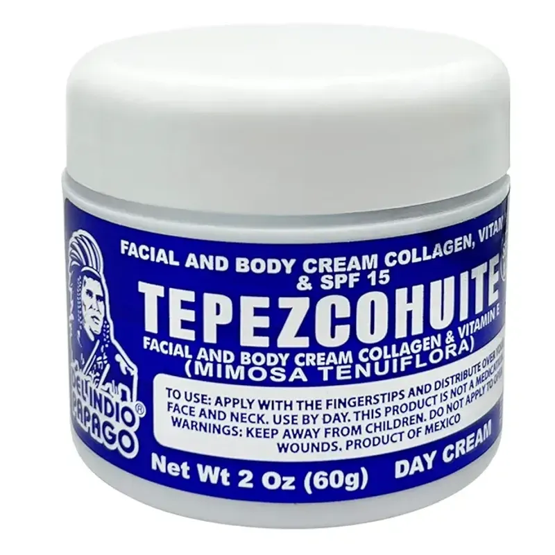 Crema corporal y facial del Indio Papago de Tepezcohuite.