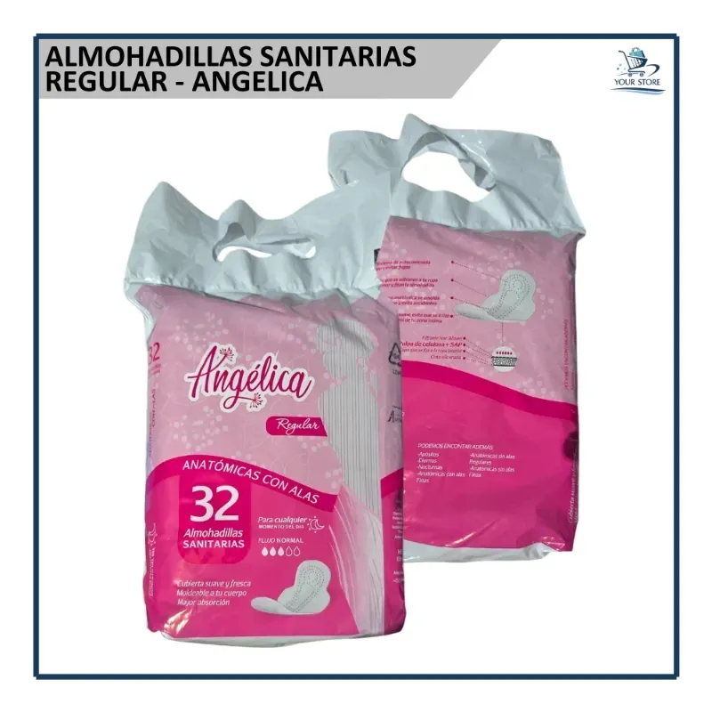 Almohadillas Sanitarias Regular - Angélica (32u)