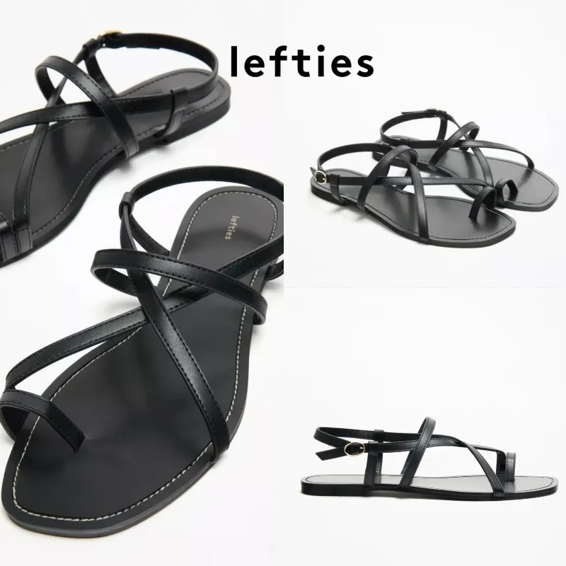 Lefties sandalias tira negro