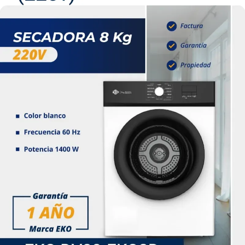 Secadora al vapor EKO 8 Kg