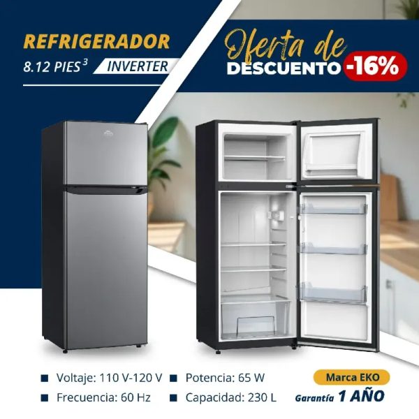 ️️REFRIGERADOR 8.12 PIES MARCA EKO
