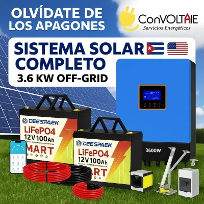 Sistema solar completo OFF-GRID de 3.6 kW