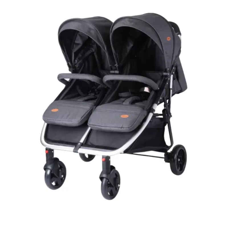 Coche Doble de Paseo Infantil Negro