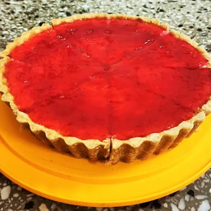 Tarta flan de fresa