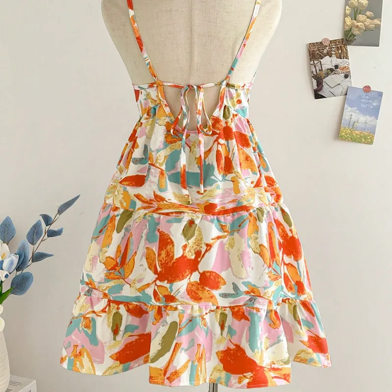 Vestido corto estampado colores