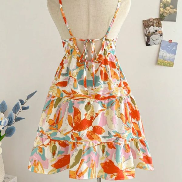 Vestido corto estampado colores