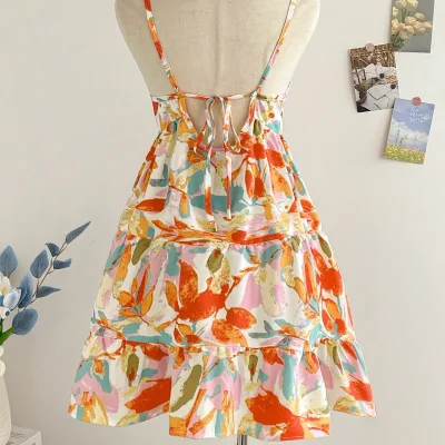 Vestido corto estampado colores