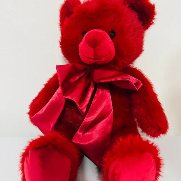 Oso rojo con lazo
