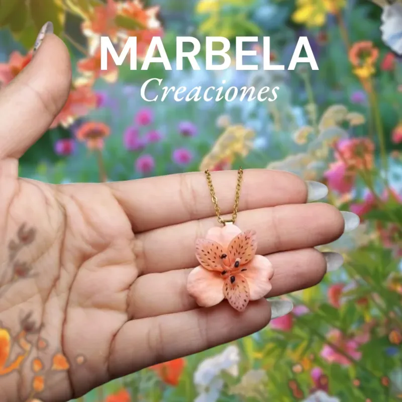 ✨ Cadena de Astromelias Salmón✨